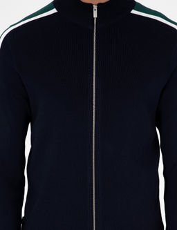 Lacivert Slim Fit Y_n Kar___ml_ Fermuarl_ Triko H_rka - Pierre cardin фото 6