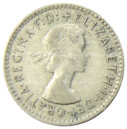 Монета 3 пенса 1957 года Австралия