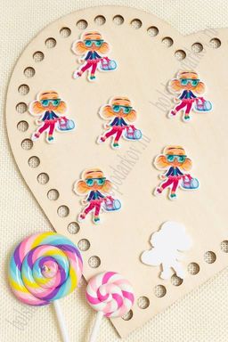 Кабошон-вырубка Девочка 35*28 мм (10 шт) SF-3018, №2