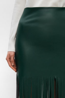 Юбка из экокожи с бахромой - Mollis фото 3