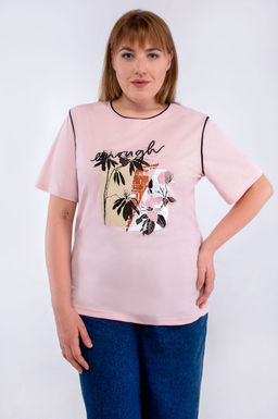 Арт. 31115 Футболка женская 50-58 (5 шт) Цвет:розовый - Калинка фото 2