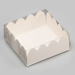 Цена за 5 шт. Коробка для печенья, белая, 7×7×3 см