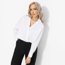 Рубашка хлопковая, На моих условиях (белая) - Charutti фото 25