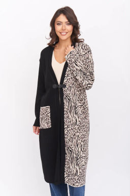БЕЛАРУСЬ Кардиган Д 3272/черно-бежевый