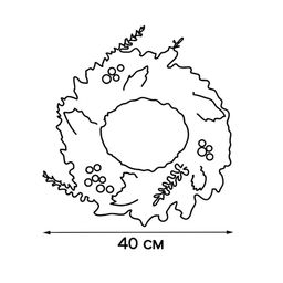 ULD-T4040-020/SNA/3AA WARM WHITE IP20 WREATH Украшение светодиодное Венок, на батарейках 3АА (не в/к), 40х40см. 20 светодиодов. Теплый белый свет. TM Uniel - Volpe фото 5