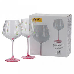 Бокал стеклянный "Linea ASTI" 670мл, для вина, набор 2шт, "Regent" (Китай)