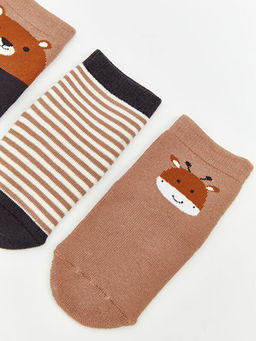 Desenli Erkek Bebek Soket ?orap 3l?