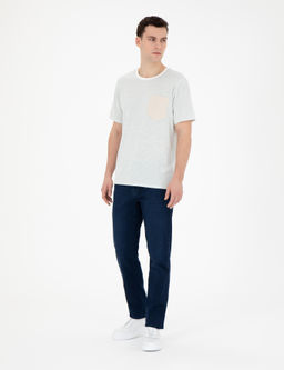 Koyu Lacivert Straight Fit Jean Pantolon