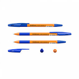 Цена за 50 шт. Ручка шариковая ErichKrause R-301 Stick&Grip Orange 0.7, цвет чернил синий (в коробке по 50 шт.)  фото 2