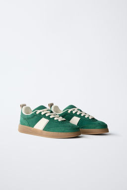 LEATHER DETAIL PLIMSOLLS - Zara фото 2