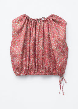 Top de seda estampado con cord?n de ajuste - H&m фото 2