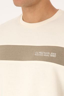 Erkek Regular Fit Bisiklet Yaka Krem Sweatshirt - U.s. polo assn фото 7