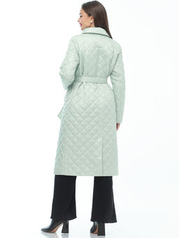 Пальто стеганое светло-мятного цвета - Dstrend фото 6