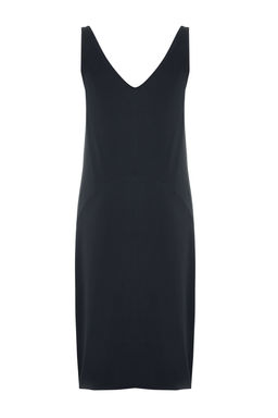 TRENDYOLMILLA Antrasit Ask?l? Havuz Yaka Modal Icerikli Shift/Duz Midi Orme Elbise TWOSS24EL00410