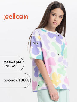 PELICAN, футболка для девочек, Молочный