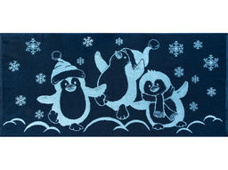 Полотенце махровое 6с102.411ж1 Пингвины(джинс) 67х150см