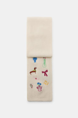 EMBROIDERED KNIT SCARF - Zara фото 5