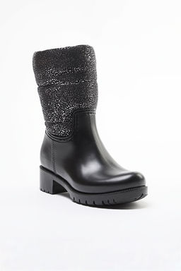 Trendyolmilla Shoes Siyah Varak Bask?l? Buyuk K?z Cocuk Kids Yagmur Cizmesi 
TAKAW25BO00051  фото 3