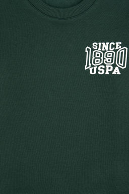 Erkek _ocuk Koyu Ye_il Bisiklet Yaka Sweatshirt - U.s. polo assn фото 3