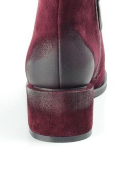 04-R181-3 BURGUNDY Ботинки зимние женские (натуральная замша, натуральный мех) - Фабричный китай фото 13
