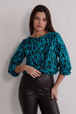 Блуза прямого силуэта с вырезом лодочка - Martichelli фото 54