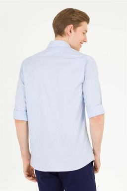 U. S. Polo Assn Мужская голубая базовая рубашка с длинным рукавом - U.s. polo assn фото 12