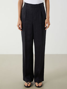 Loose Fit %100 Keten Kad?n Pantolon