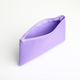 Цена за 3 шт. Косметичка-пенал на молнии, плоская, маленькая, сиреневая - Simaland фото 3