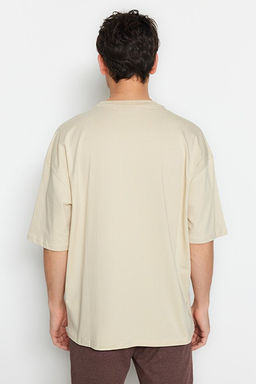 Ta_ Oversize/Geni_ Kesim Bisiklet Yaka K_sa Kol Dinozor __lemeli T-Shirt TMNSS23TS00243 - Trendyolmilla фото 2