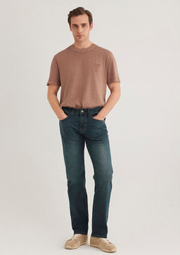 Hunter Mavi Premium Koyu Mavi Jean Pantolon  фото 3