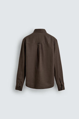 CAMISA REGULAR FIT C??AMO - ALGOD?N / Marr?n - Zara фото 8