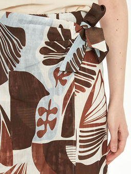 Beli Lastikli Desenli Etek