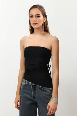 Siyah Cut Out/Pencere Detayl? Detayl? Orme Bluz TPRSS24BZ00034
