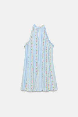 VESTIDO MINI HALTER ESTAMPADO FLORAL / Multicolor - Zara фото 9
