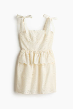 Vestido de tirantes con bordado ingl?s