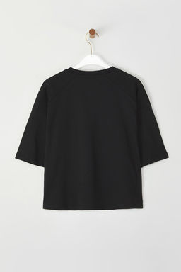 TRENDYOLMILLA Bordo Relaxed/Rahat Kal?p Crop Truvakar Kol C?tc?tl? Orme T-Shirt TWOSS25TS00021  фото 7