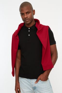 TRENDYOL MAN Beyaz Slim/Dar Kesim Yakas? Cizgili Basic %100 Pamuklu Polo Yaka T-shirt TMNSS20PO0009 - Trendyolmilla фото 3