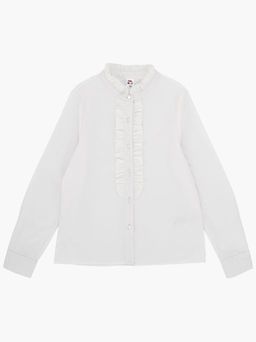 Рубашка для девочки в школу белая UD 7698 белый - Mini maxi фото 5