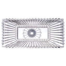 БЛЮДО СЕРВИРОВОЧНОЕ НА НОЖКЕ BRILLIANCE ПРЯМОУГОЛЬНОЕ, 38*17,5*11,5 СМ