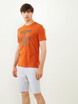 Standart Kal?p Erkek ?ortlu Pijama Tak?m?