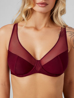 Бюстгальтер женский бордовый