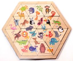 Пазл деревянный "Занимательные треугольники. Веселый зоопарк" (00780) "Десятое королевство"