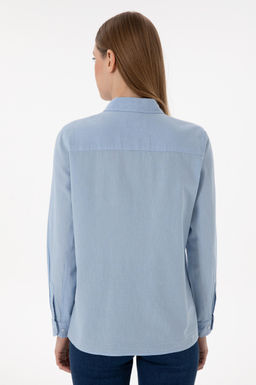 Kad_n A__k Mavi Uzun Kollu Basic G_mlek Sepette S_rpriz _ndirim - U.s. polo assn фото 5