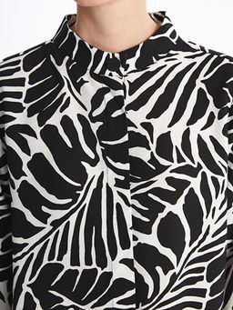 Hakim Yaka Desenli Uzun Kollu Kad?n Tunik