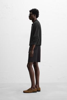 TEXTURED JOGGER BERMUDA SHORTS - Zara фото 13