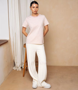 Футболка #КТ8355, пудровый