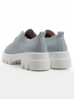 03-HY11-3D GRAY/LT. BLUE Полуботинки летние женские (натуральная кожа)