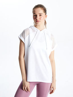 Kap??onlu File Detayl? Kad?n Spor Ti??rt