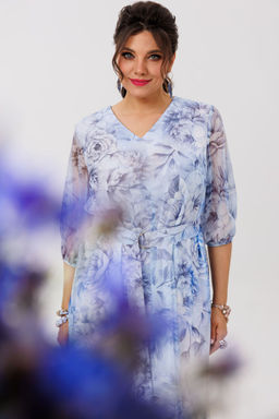 Платье ANELLI 1605 аквамариновый пион  фото 10