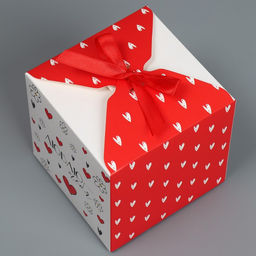 Цена за 2 шт. Коробка подарочная складная, упаковка, «Люблю тебя», 12×12×12 см